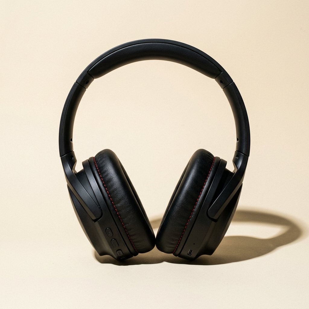 Noise-cancelling over-ear wireless headphones