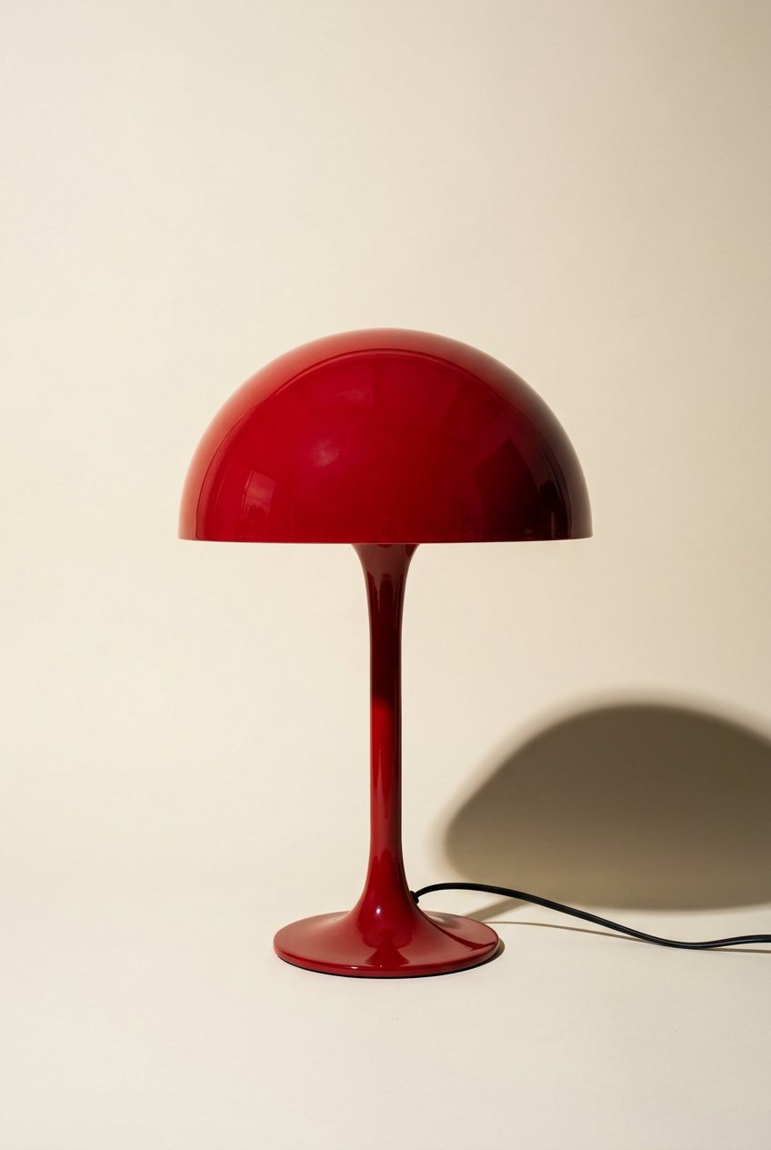 Glossy mushroom table lamp