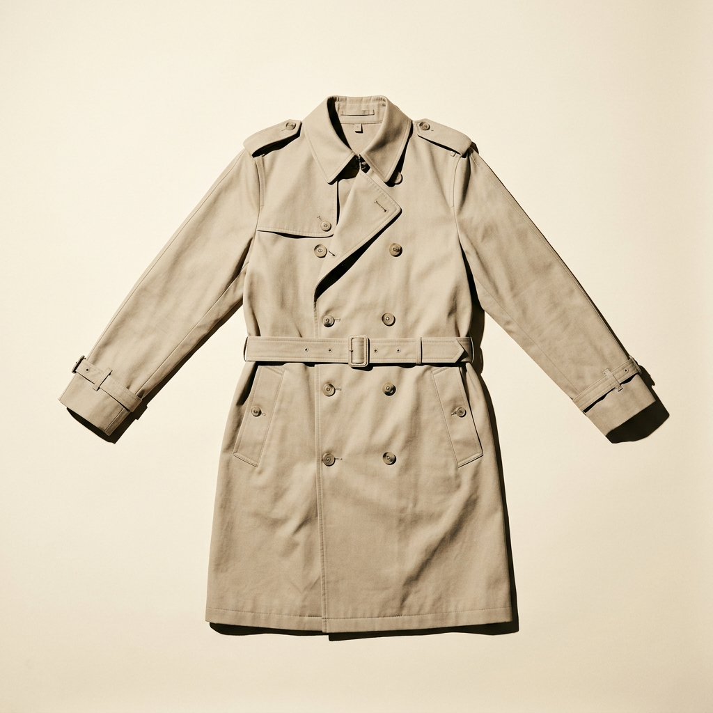 Belted trench coat, stone