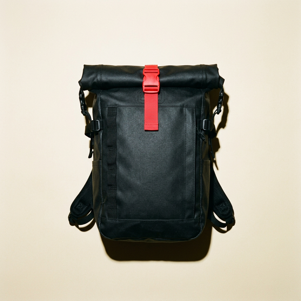 Roll-top waterproof backpack